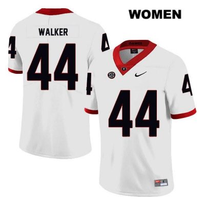 Women's Georgia Bulldogs NCAA #44 Travon Walker Nike Stitched White Legend Authentic College Football Jersey TBS0154JI